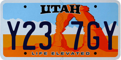 UT license plate Y237GY