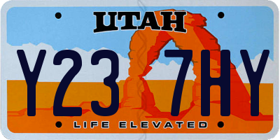 UT license plate Y237HY