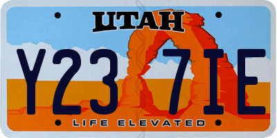 UT license plate Y237IE
