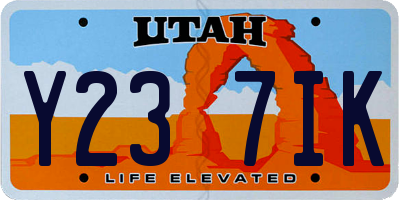 UT license plate Y237IK
