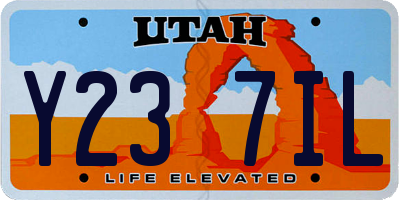 UT license plate Y237IL