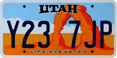 UT license plate Y237JP