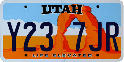 UT license plate Y237JR