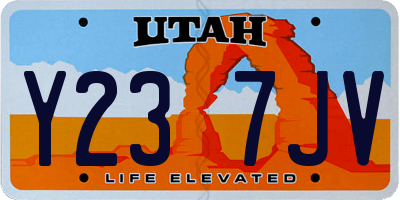 UT license plate Y237JV