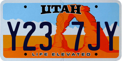 UT license plate Y237JY