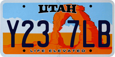 UT license plate Y237LB