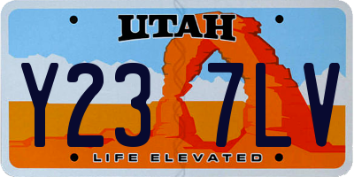 UT license plate Y237LV