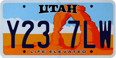 UT license plate Y237LW