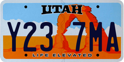 UT license plate Y237MA
