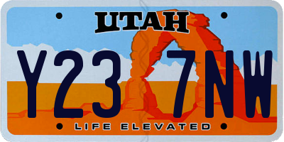 UT license plate Y237NW