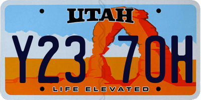 UT license plate Y237OH