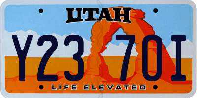 UT license plate Y237OI
