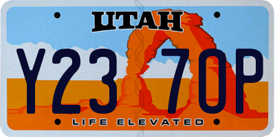 UT license plate Y237OP