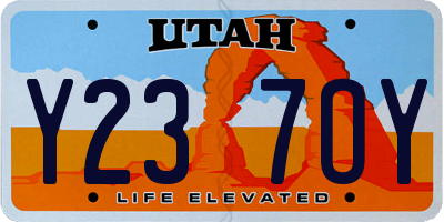 UT license plate Y237OY