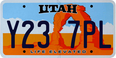 UT license plate Y237PL