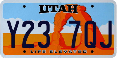 UT license plate Y237QJ