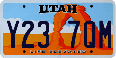 UT license plate Y237QM