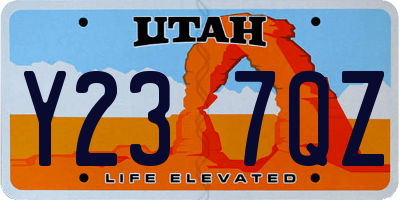 UT license plate Y237QZ