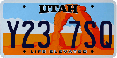 UT license plate Y237SQ