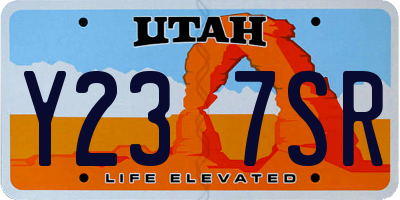 UT license plate Y237SR