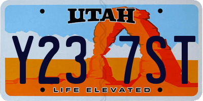 UT license plate Y237ST