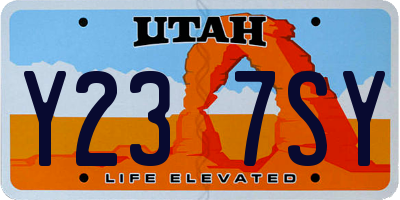 UT license plate Y237SY