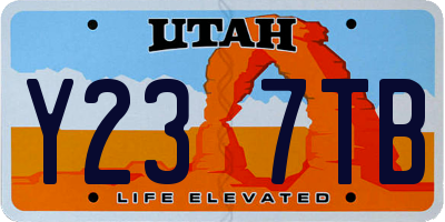 UT license plate Y237TB