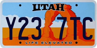 UT license plate Y237TC
