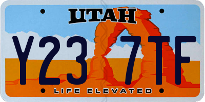 UT license plate Y237TF