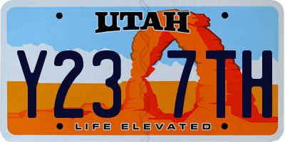 UT license plate Y237TH