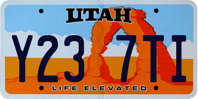 UT license plate Y237TI