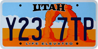 UT license plate Y237TP