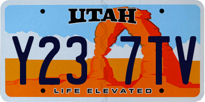 UT license plate Y237TV