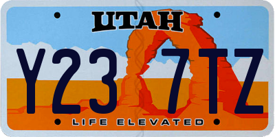UT license plate Y237TZ