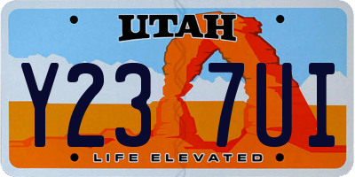 UT license plate Y237UI