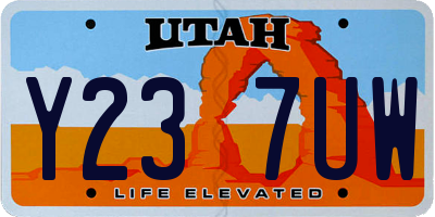 UT license plate Y237UW