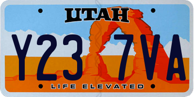 UT license plate Y237VA