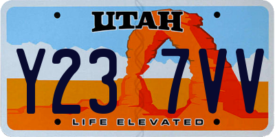 UT license plate Y237VV
