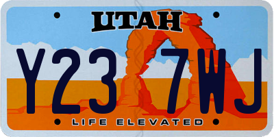 UT license plate Y237WJ