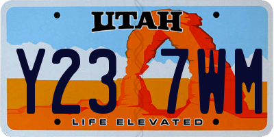 UT license plate Y237WM