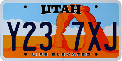 UT license plate Y237XJ