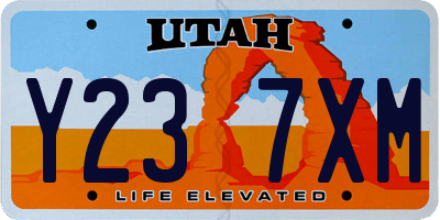 UT license plate Y237XM