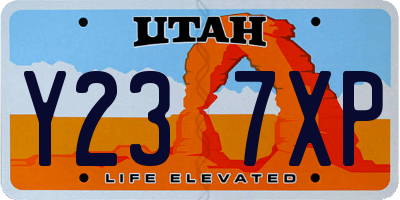 UT license plate Y237XP