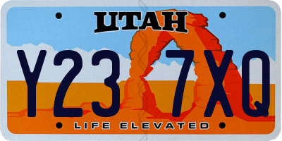 UT license plate Y237XQ
