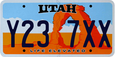 UT license plate Y237XX