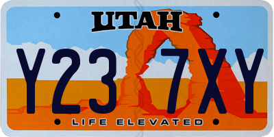 UT license plate Y237XY
