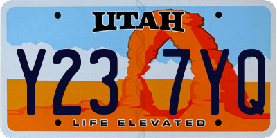 UT license plate Y237YQ