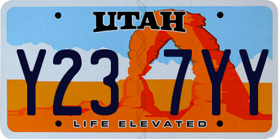 UT license plate Y237YY