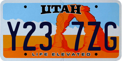 UT license plate Y237ZG