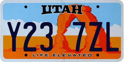 UT license plate Y237ZL